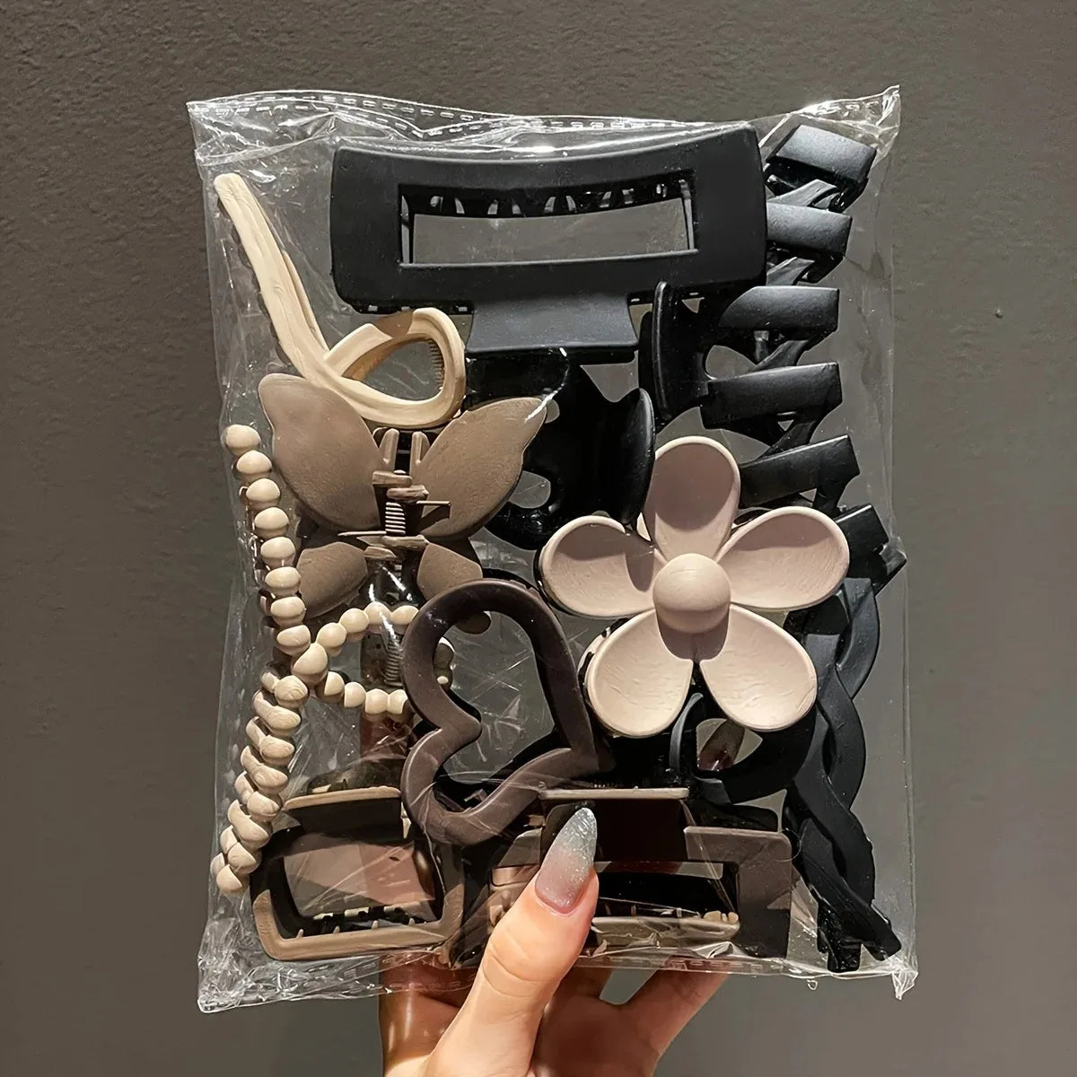 11pcs Women's High-End Frosted Shark Clip Set Back Head Hair Accessories Elegant Hairdressing Headwear