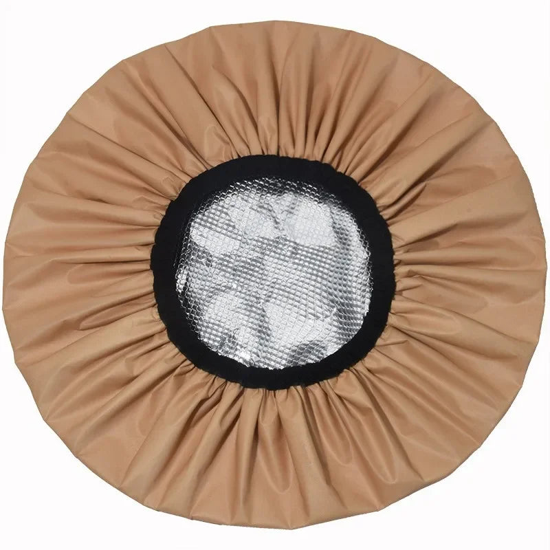 1PC Self-heating Tin Foil Hat Thickened Heating Steam Hair Mask Cap Portable Hair Salon Smooth Hair Oil Baking Cap