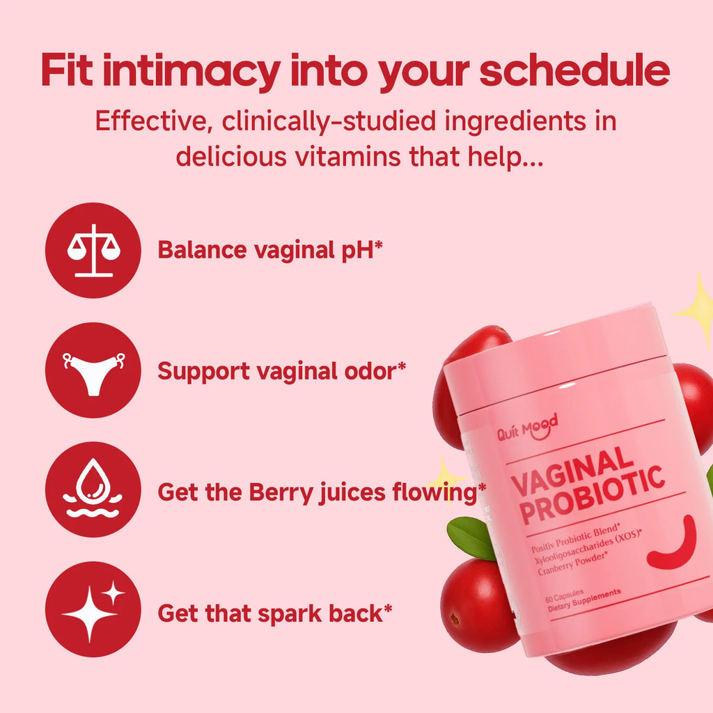 Quitmood Female-Focus-daily Women's complete V- Probiotics - pH Balance, Odor Control, Yeast & Flora