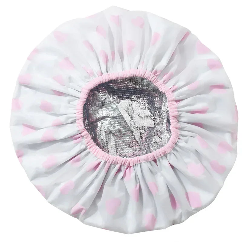 1PC Self-heating Tin Foil Hat Thickened Heating Steam Hair Mask Cap Portable Hair Salon Smooth Hair Oil Baking Cap