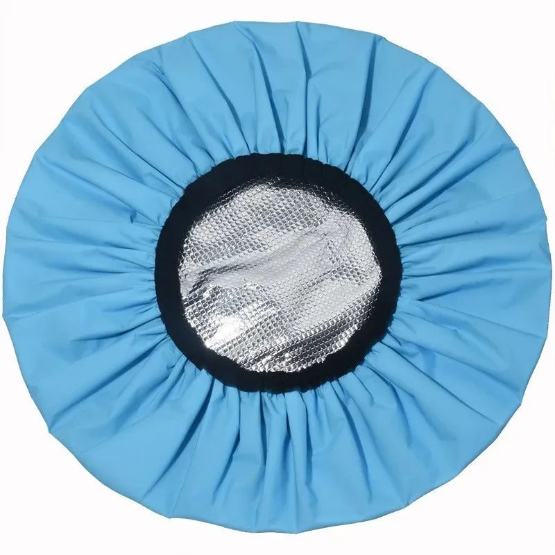 1PC Self-heating Tin Foil Hat Thickened Heating Steam Hair Mask Cap Portable Hair Salon Smooth Hair Oil Baking Cap