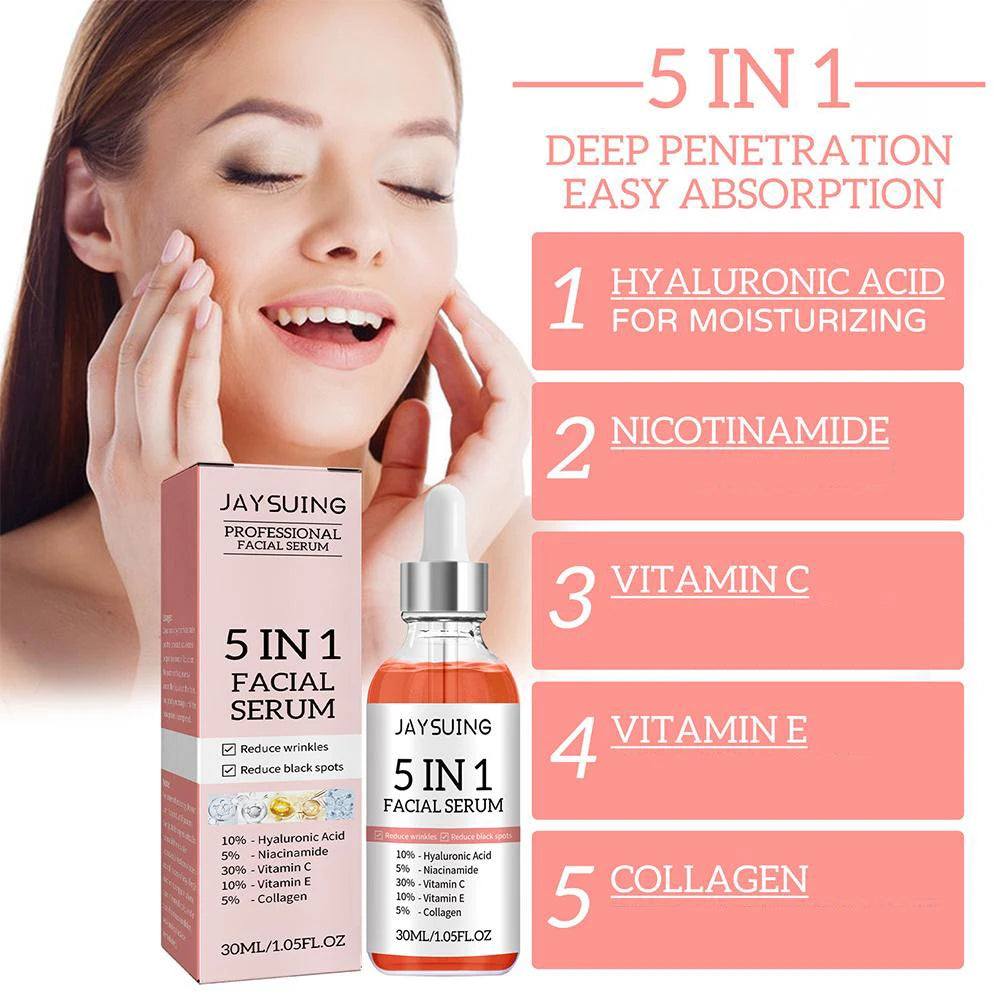 5 In 1 Botox Fade fine lines Firming Facial Serum Shrink Pores
